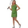 imageGRECERELLE 2026 Womens Summer 2 Piece Skort Set Cap Sleeve Round Neck Top amp Tennis Skirt with Pockets for Athletic amp CasualDill Green