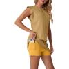 imageGRECERELLE 2026 Womens Summer 2 Piece Skort Set Cap Sleeve Round Neck Top amp Tennis Skirt with Pockets for Athletic amp CasualGinger