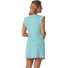 imageGRECERELLE 2026 Womens Summer 2 Piece Skort Set Cap Sleeve Round Neck Top amp Tennis Skirt with Pockets for Athletic amp CasualLight Blue