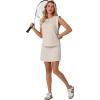 imageGRECERELLE 2026 Womens Summer 2 Piece Skort Set Cap Sleeve Round Neck Top amp Tennis Skirt with Pockets for Athletic amp CasualOatmeal