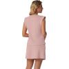 imageGRECERELLE 2026 Womens Summer 2 Piece Skort Set Cap Sleeve Round Neck Top amp Tennis Skirt with Pockets for Athletic amp CasualRose Pink