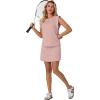 imageGRECERELLE 2026 Womens Summer 2 Piece Skort Set Cap Sleeve Round Neck Top amp Tennis Skirt with Pockets for Athletic amp CasualRose Pink