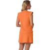 imageGRECERELLE 2026 Womens Summer 2 Piece Skort Set Cap Sleeve Round Neck Top amp Tennis Skirt with Pockets for Athletic amp CasualVibrant Orange