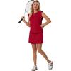 imageGRECERELLE 2026 Womens Summer 2 Piece Skort Set Cap Sleeve Round Neck Top amp Tennis Skirt with Pockets for Athletic amp CasualWine Red