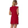 imageGRECERELLE 2026 Womens Summer 2 Piece Skort Set Cap Sleeve Round Neck Top amp Tennis Skirt with Pockets for Athletic amp CasualWine Red