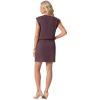 imageGRECERELLE 2026 Womens Summer Dresses Round Neck Sleeveless Tie Waist Casual Mini Sundresses with PocketsRosewood