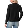 imageGRECERELLE Cardigan Sweaters for Women Lightweight Crewneck Button Down Soft Knit Dressy Cardigans 2026Ablack
