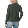 imageGRECERELLE Cardigan Sweaters for Women Lightweight Crewneck Button Down Soft Knit Dressy Cardigans 2026Army Green