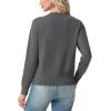 imageGRECERELLE Cardigan Sweaters for Women Lightweight Crewneck Button Down Soft Knit Dressy Cardigans 2026Charcoal