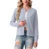 imageGRECERELLE Cardigan Sweaters for Women Lightweight Crewneck Button Down Soft Knit Dressy Cardigans 2026Gray Blue