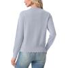 imageGRECERELLE Cardigan Sweaters for Women Lightweight Crewneck Button Down Soft Knit Dressy Cardigans 2026Gray Blue