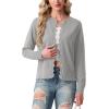 imageGRECERELLE Cardigan Sweaters for Women Lightweight Crewneck Button Down Soft Knit Dressy Cardigans 2026Light Gray