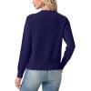 imageGRECERELLE Cardigan Sweaters for Women Lightweight Crewneck Button Down Soft Knit Dressy Cardigans 2026Navy Blue