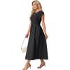 imageGRECERELLE Womens 2026 Spring amp Summer Cap Sleeve Vacation Casual A Line Maxi Dresses with PocketsBlack