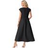 imageGRECERELLE Womens 2026 Spring amp Summer Cap Sleeve Vacation Casual A Line Maxi Dresses with PocketsBlack