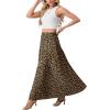 imageGRECERELLE Womens Boho Maxi Skirt Elastic High Waist Tiered ALine Casual Summer Flowy Asymmetric Long Skirts with PocketsLd Khaki