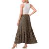 imageGRECERELLE Womens Boho Maxi Skirt High Waist Pleated ALine Flowy Swing Asymmetric Tiered Long Skirts with PocketsLd Khaki