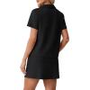 imageGRECERELLE Womens Summer 2 Piece Skort Set Half Zip Short Sleeve Top amp Pocketed Tennis Skirt For Sports amp VacationsBlack