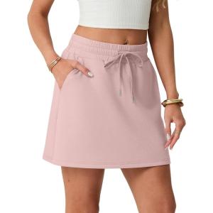 imageGRECERELLE 2026 Active Skirts for Women with Builtin Shorts and Pockets for Golf Tennis Hiking Workout Casual SkortRose Pink