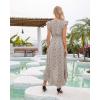 imageGRECERELLE 2026 Womens Spring Summer Boho Floral Print VNeck Faux Wrap Maxi Dress for Wedding Guest Graduation Party03 Fp Floret Coffee