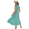 imageGRECERELLE 2026 Womens Spring Summer Boho Floral Print VNeck Faux Wrap Maxi Dress for Wedding Guest Graduation Party22 Fp Cherryblossomgreen
