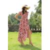 imageGRECERELLE 2026 Womens Spring Summer Boho Floral Print VNeck Faux Wrap Maxi Dress for Wedding Guest Graduation Party25 Fp Big Lily Red