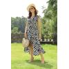 imageGRECERELLE 2026 Womens Spring Summer Boho Floral Print VNeck Faux Wrap Maxi Dress for Wedding Guest Graduation Party28 Fp Big Lily Black