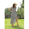 imageGRECERELLE 2026 Womens Spring Summer Boho Floral Print VNeck Faux Wrap Maxi Dress for Wedding Guest Graduation Party28 Fp Big Lily Black