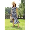 imageGRECERELLE 2026 Womens Spring Summer Boho Floral Print VNeck Faux Wrap Maxi Dress for Wedding Guest Graduation Party29 Fp Big Lily Navy