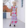 imageGRECERELLE 2026 Womens Spring Summer Boho Floral Print VNeck Faux Wrap Maxi Dress for Wedding Guest Graduation Party41 Fp Multicolor Blue Green
