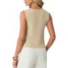 imageGRECERELLE Womens Summer Sleeveless Sweater Vest  V Neck Knit Button Down Casual Tank TopsAbeige