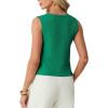 imageGRECERELLE Womens Summer Sleeveless Sweater Vest  V Neck Knit Button Down Casual Tank TopsBright Green