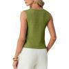 imageGRECERELLE Womens Summer Sleeveless Sweater Vest  V Neck Knit Button Down Casual Tank TopsDill Green