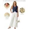 imageGRECERELLE Womens Summer Sleeveless Sweater Vest  V Neck Knit Button Down Casual Tank TopsNavy Blue