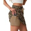 imageGRECERELLE 2026 Active Skirts for Women with Builtin Shorts and Pockets for Golf Tennis Hiking Workout Casual SkortFpld Khaki