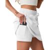 imageGRECERELLE 2026 Active Skirts for Women with Builtin Shorts and Pockets for Golf Tennis Hiking Workout Casual SkortOffwhite