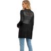 imageGRECERELLE Lightweight Cardigan Sweaters for Women Crochet Knit Open Front Long Sleeve Loose Casual Boho Summer Beach CoverupAblack