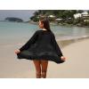 imageGRECERELLE Lightweight Cardigan Sweaters for Women Crochet Knit Open Front Long Sleeve Loose Casual Boho Summer Beach CoverupAblack