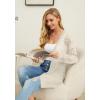 imageGRECERELLE Lightweight Cardigan Sweaters for Women Crochet Knit Open Front Long Sleeve Loose Casual Boho Summer Beach CoverupApricot