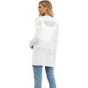 imageGRECERELLE Lightweight Cardigan Sweaters for Women Crochet Knit Open Front Long Sleeve Loose Casual Boho Summer Beach CoverupAwhite