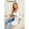 imageGRECERELLE Lightweight Cardigan Sweaters for Women Crochet Knit Open Front Long Sleeve Loose Casual Boho Summer Beach CoverupAwhite