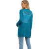 imageGRECERELLE Lightweight Cardigan Sweaters for Women Crochet Knit Open Front Long Sleeve Loose Casual Boho Summer Beach CoverupBlue