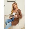 imageGRECERELLE Lightweight Cardigan Sweaters for Women Crochet Knit Open Front Long Sleeve Loose Casual Boho Summer Beach CoverupCaramel