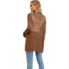 imageGRECERELLE Lightweight Cardigan Sweaters for Women Crochet Knit Open Front Long Sleeve Loose Casual Boho Summer Beach CoverupCaramel