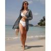 imageGRECERELLE Lightweight Cardigan Sweaters for Women Crochet Knit Open Front Long Sleeve Loose Casual Boho Summer Beach CoverupCharcoal