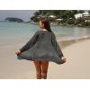 imageGRECERELLE Lightweight Cardigan Sweaters for Women Crochet Knit Open Front Long Sleeve Loose Casual Boho Summer Beach CoverupDark Gray
