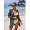 imageGRECERELLE Lightweight Cardigan Sweaters for Women Crochet Knit Open Front Long Sleeve Loose Casual Boho Summer Beach CoverupDark Gray