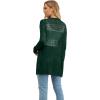 imageGRECERELLE Lightweight Cardigan Sweaters for Women Crochet Knit Open Front Long Sleeve Loose Casual Boho Summer Beach CoverupDark Green