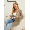 imageGRECERELLE Lightweight Cardigan Sweaters for Women Crochet Knit Open Front Long Sleeve Loose Casual Boho Summer Beach CoverupKhaki