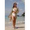 imageGRECERELLE Lightweight Cardigan Sweaters for Women Crochet Knit Open Front Long Sleeve Loose Casual Boho Summer Beach CoverupKhaki